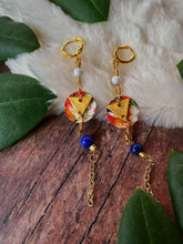 Load image into Gallery viewer, Paper Lapis and Howlite Earrings
