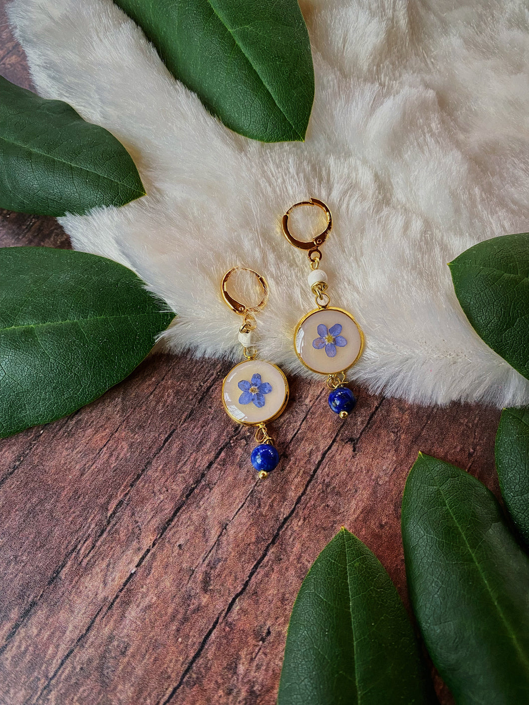 Forget-me-nots with Lapis Earrings